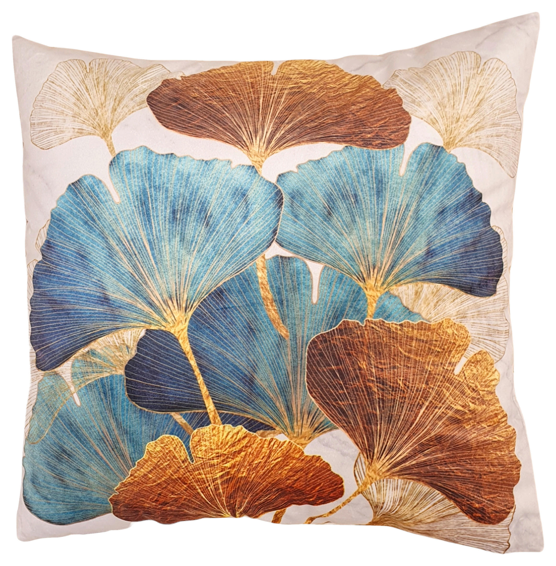 Zierkissen Nizza 45x45 Cm Polyester Gold/blau Mit Zipp