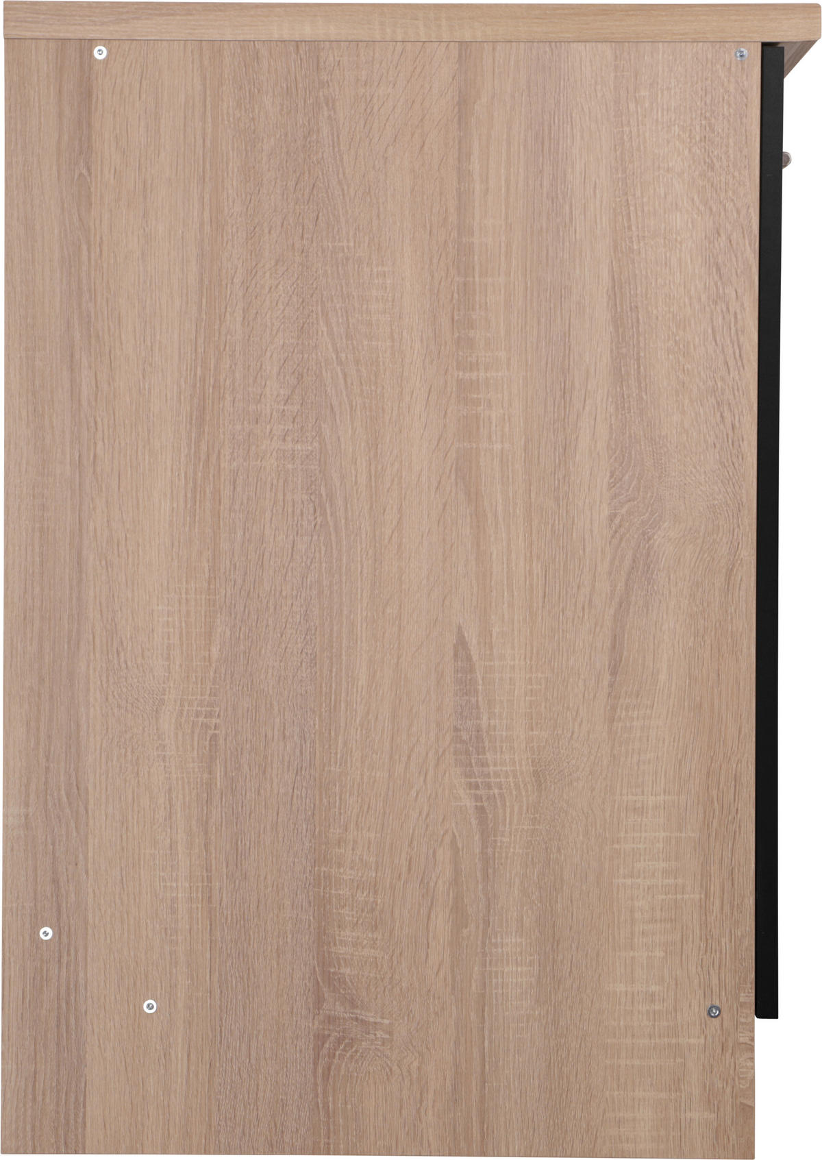 SPÜLENUNTERSCHRANK 100/84,8/60 cm  in Schwarz, Eichefarben  - Eichefarben/Silberfarben, Basics, Holzwerkstoff/Metall (100/84,8/60cm) - Respekta