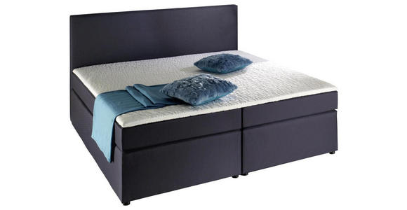 BOXSPRINGBETT 140/200 cm  in Grau, Schwarz  - Schwarz/Grau, Design, Kunststoff/Textil (140/200cm) - Carryhome