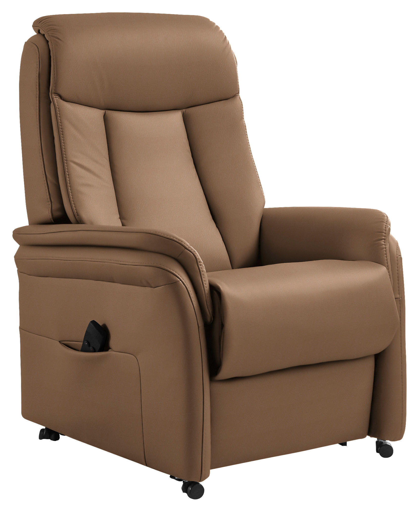 FERNSEHSESSEL in Braun  - Schwarz/Braun, KONVENTIONELL, Leder/Kunststoff (74/107/84cm) - Valdera