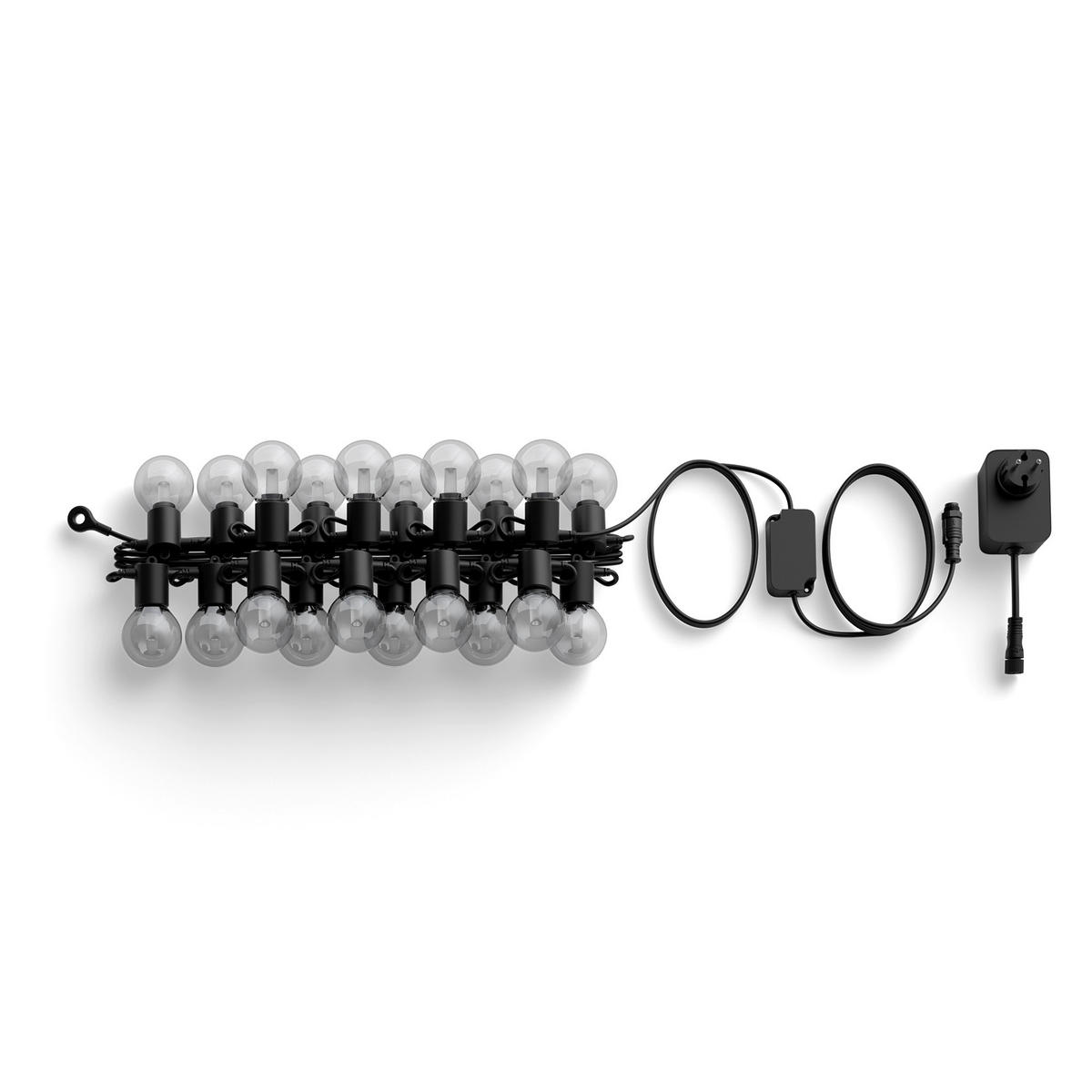 LICHTERKETTE  - Schwarz, Basics, Kunststoff (5,8/10,6/1400cm) - Philips HUE