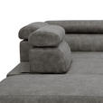 ECKSOFA in Lederlook Grau  230/263 cm  - Schwarz/Grau, Design, Kunststoff/Textil (230/263cm) - Hom`in