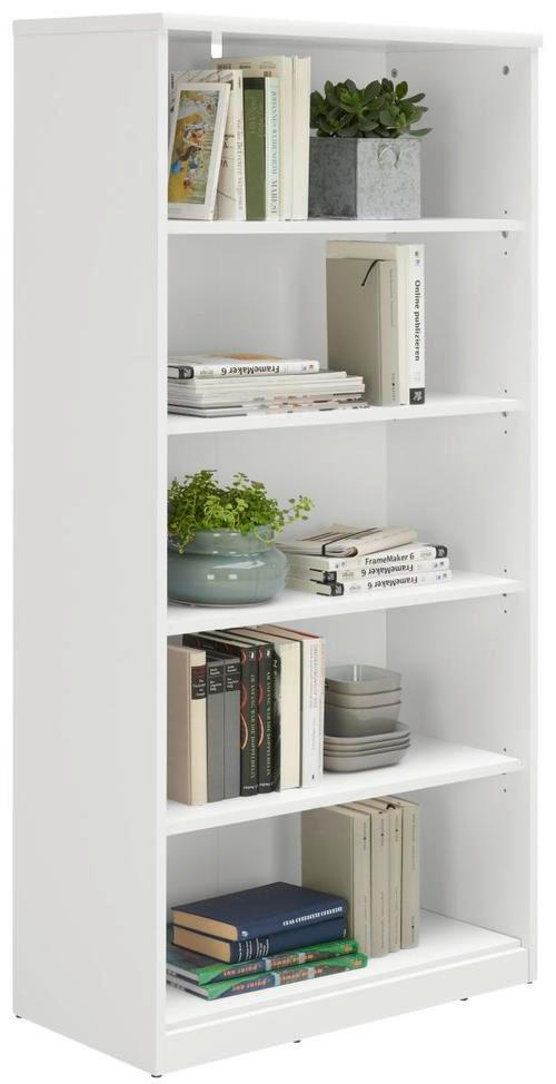 REGAL 72/148/36 cm Weiss - Weiss/Schwarz, Konventionell, Holzwerkstoff (72/148/36cm) - Xora