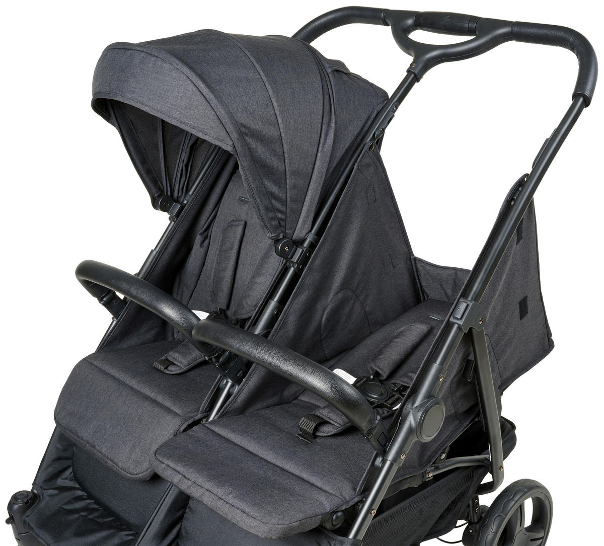 ZWILLINGSWAGEN Jimmy Duo  - Schwarz, Basics, Kunststoff/Textil (80/63,5/105cm) - Jimmylee
