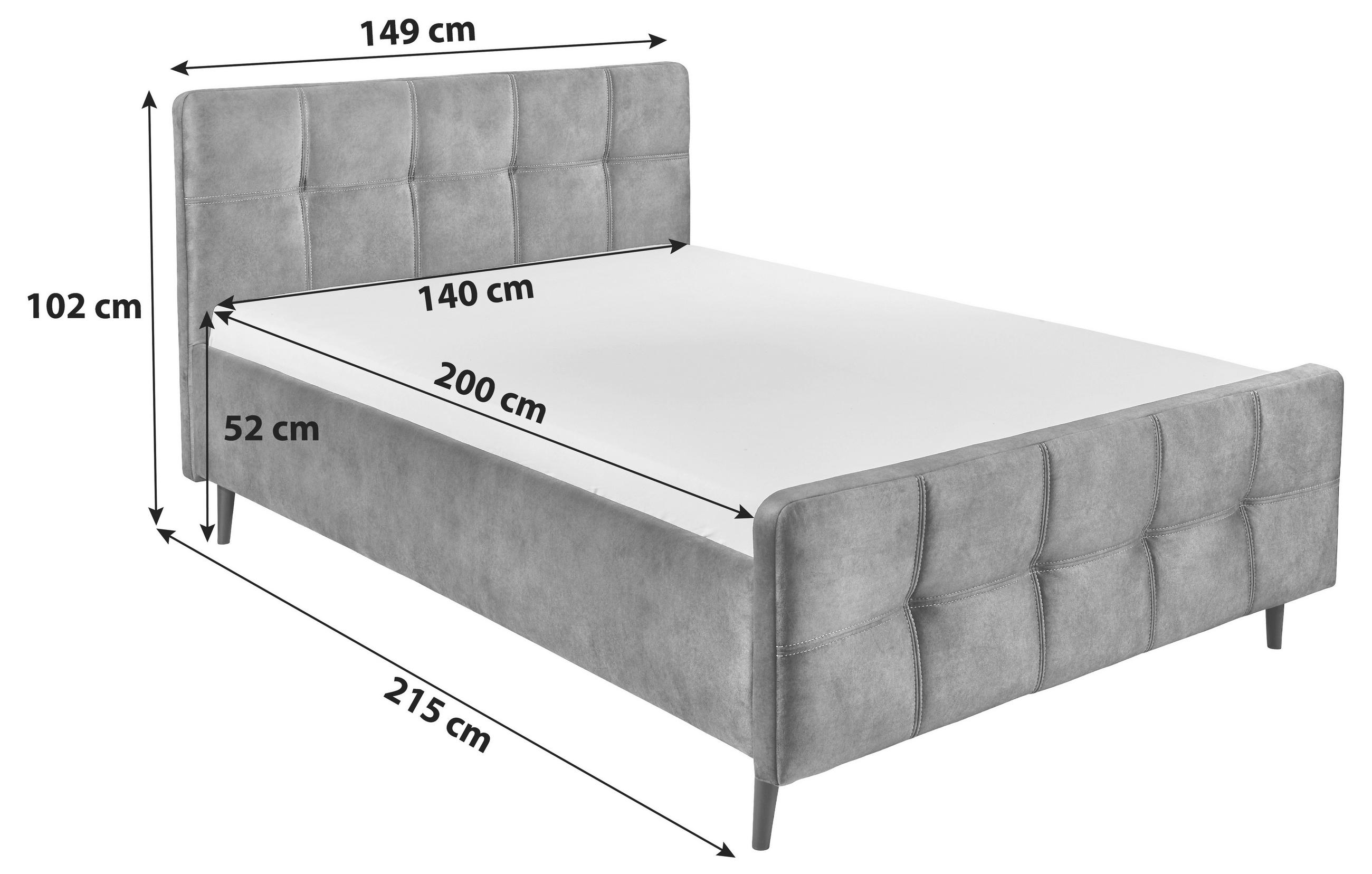 ČALÚNENÁ POSTEĽ, 140/200 cm krémová - čierna/krémová, Basics, drevo/kompozitné drevo (140/200cm) - MID.YOU