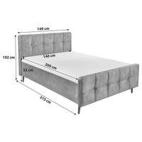 ČALÚNENÁ POSTEĽ, 140/200 cm krémová - čierna/krémová, Basics, drevo/kompozitné drevo (140/200cm) - MID.YOU