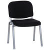 BESUCHERSTUHL Schwarz, Silberfarben  - Silberfarben/Schwarz, Basics, Textil/Metall (58/84/48cm) - MID.YOU