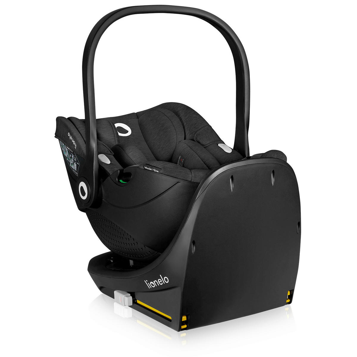ISOFIXSTATION Moxie  - Schwarz, Basics, Naturmaterialien/Kunststoff (68/45,5/42cm) - Lionelo