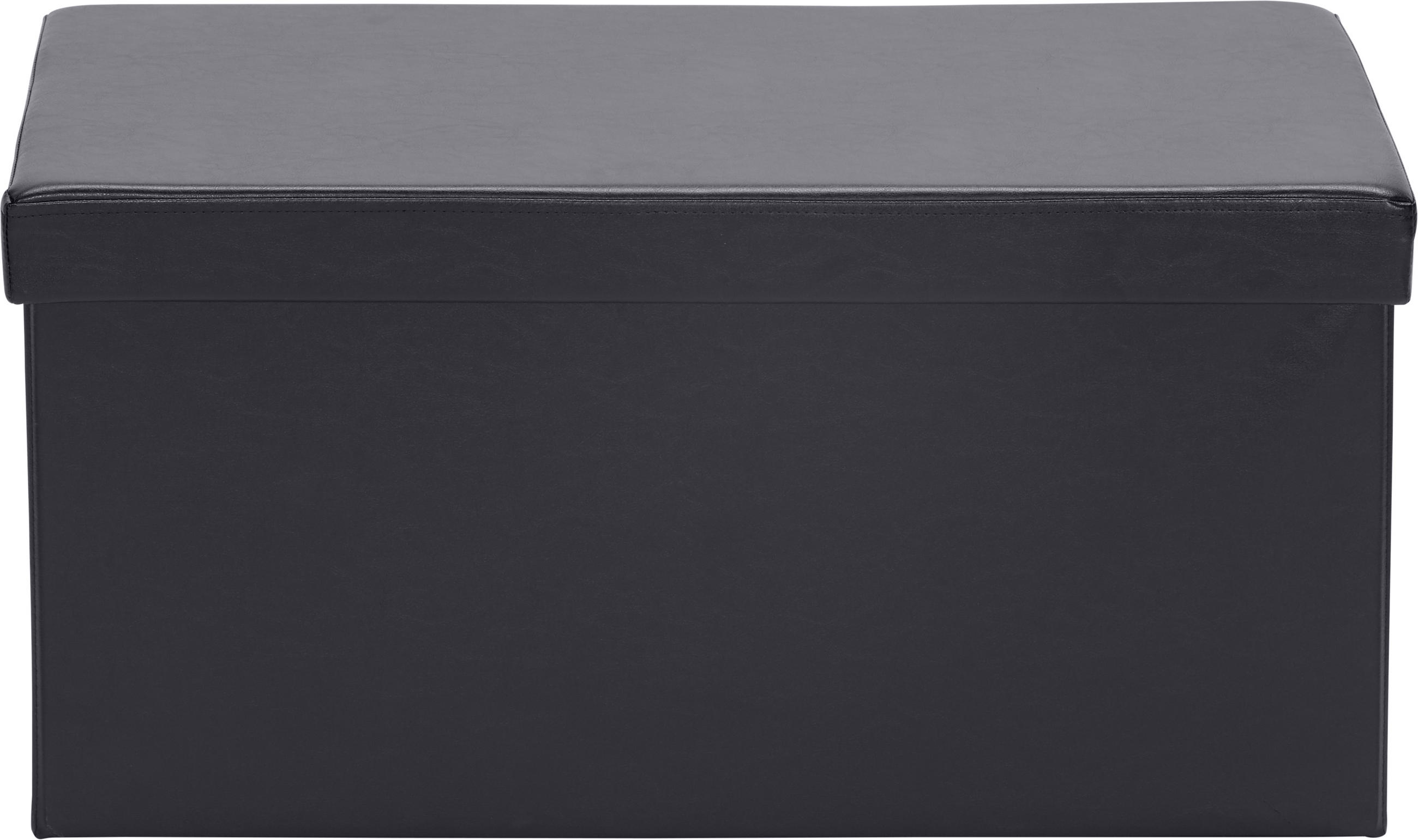 SITZBOX Lederlook, Vliesstoff Schwarz - Schwarz, Design, Textil (76/38/38cm) - Carryhome