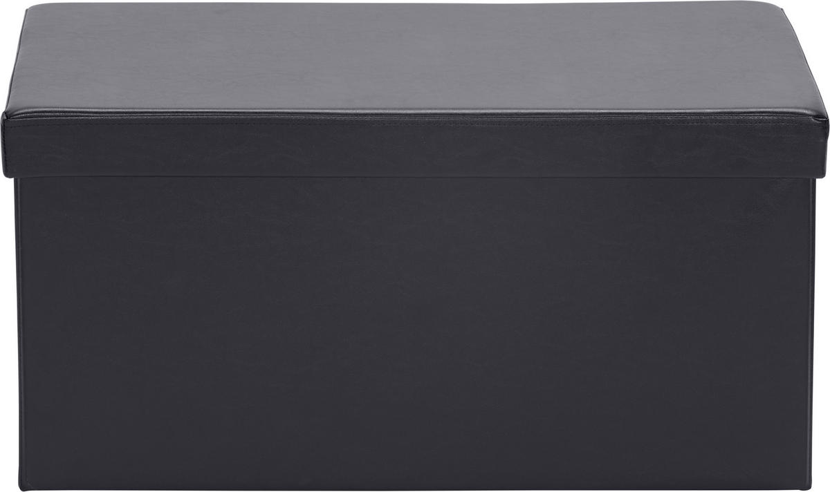 SEDACÍ BOX, textil, kompozitní dřevo, 76/38/38 cm - černá, Design, kompozitní dřevo/textil (76/38/38cm) - Carryhome
