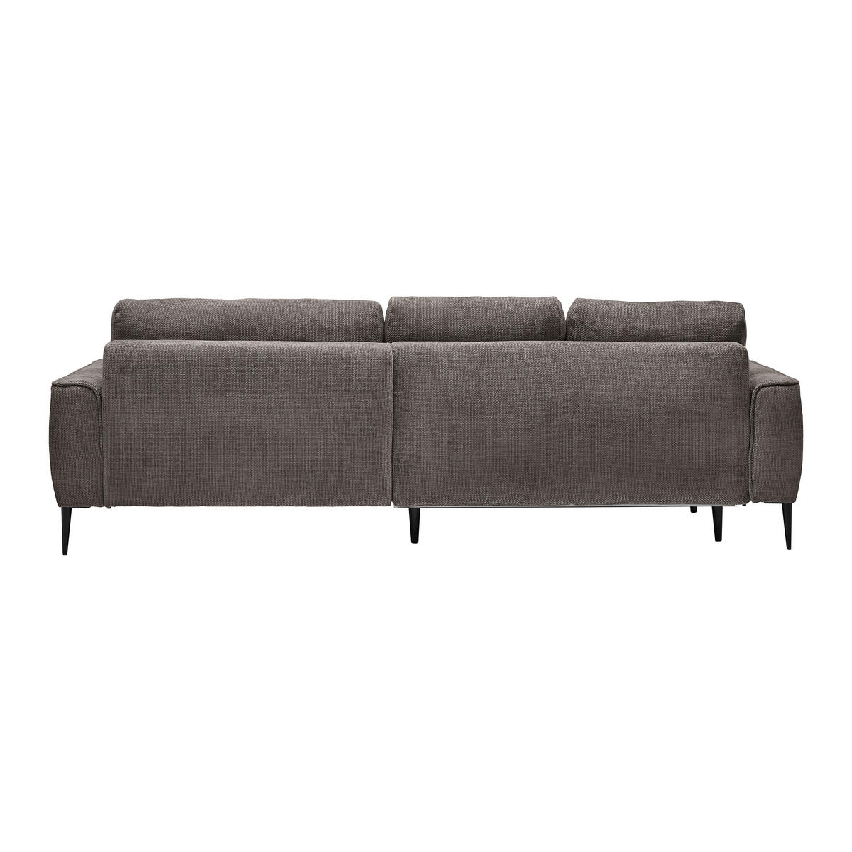 HÖRNSOFFA i vävt tyg gråbrun  - gråbrun/svart, Modern, metall/textil (255/164cm) - MID.YOU