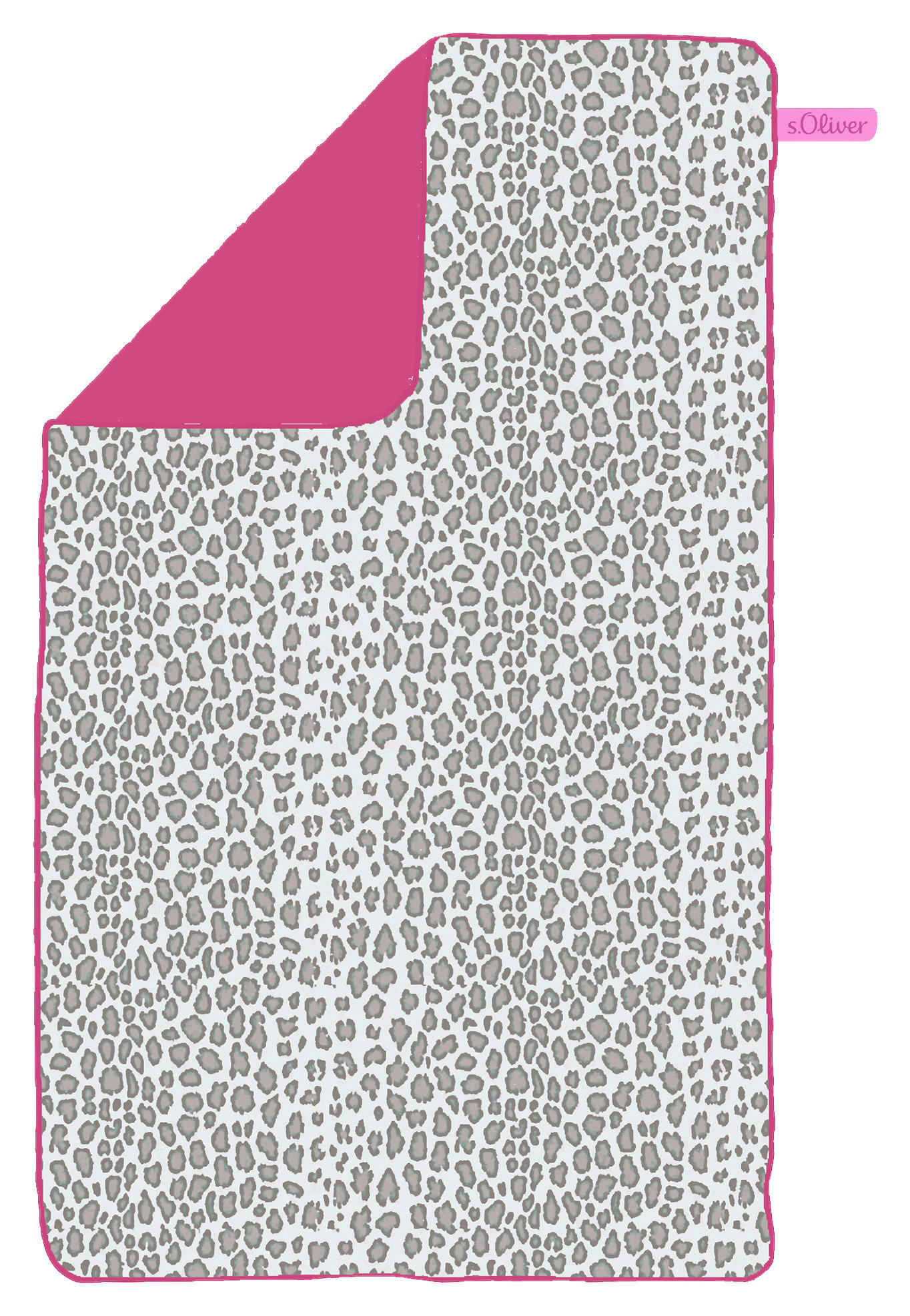 OSUŠKA NA PLÁŽ, 80/160 cm, pink, světle šedá - pink/světle šedá, Basics, textil (80/160cm) - S. Oliver
