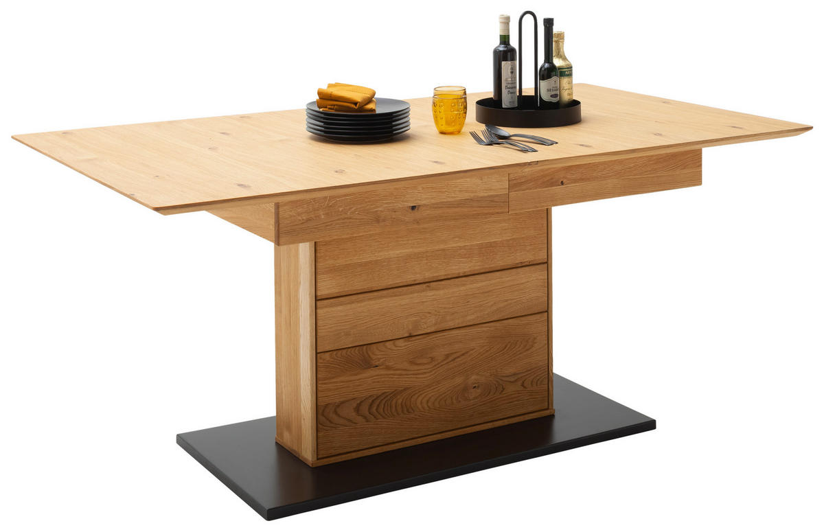 ESSTISCH in Holz, Holzwerkstoff 180-230/100/77 cm  - Wildeiche/Anthrazit, Natur, Holz/Holzwerkstoff (180-230/100/77cm) - MID.YOU