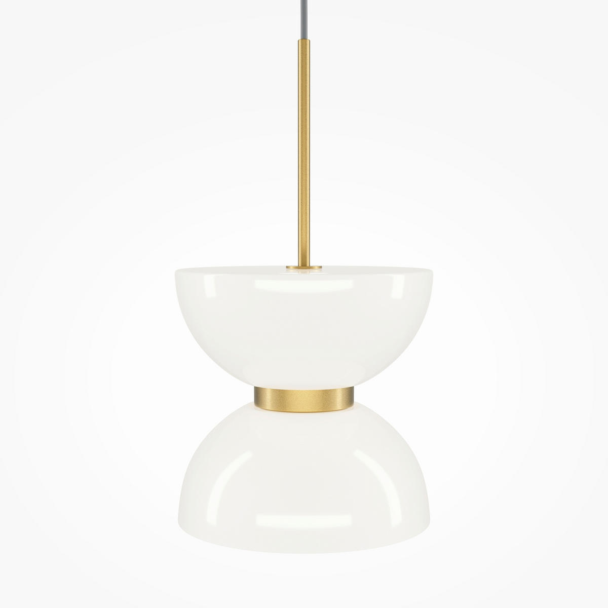 PENDELLEUCHTE 22/350 cm    - Weiss/Goldfarben, Design, Metall (22/350cm) - MAYTONI