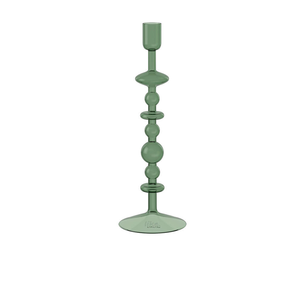 KERZENHALTER - Salbeigrün, KONVENTIONELL, Glas (9/9/27cm) - like.Villeroy & Boch
