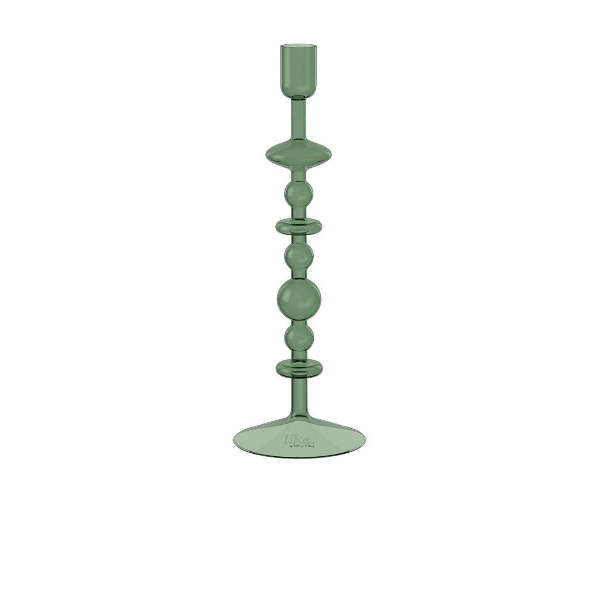 KERZENHALTER - Salbeigrün, KONVENTIONELL, Glas (9/9/27cm) - like.Villeroy & Boch
