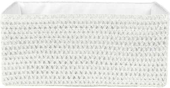 REGALKORB 36/26/16 cm   - Weiß, Basics, Kunststoff/Textil (36/26/16cm) - Landscape