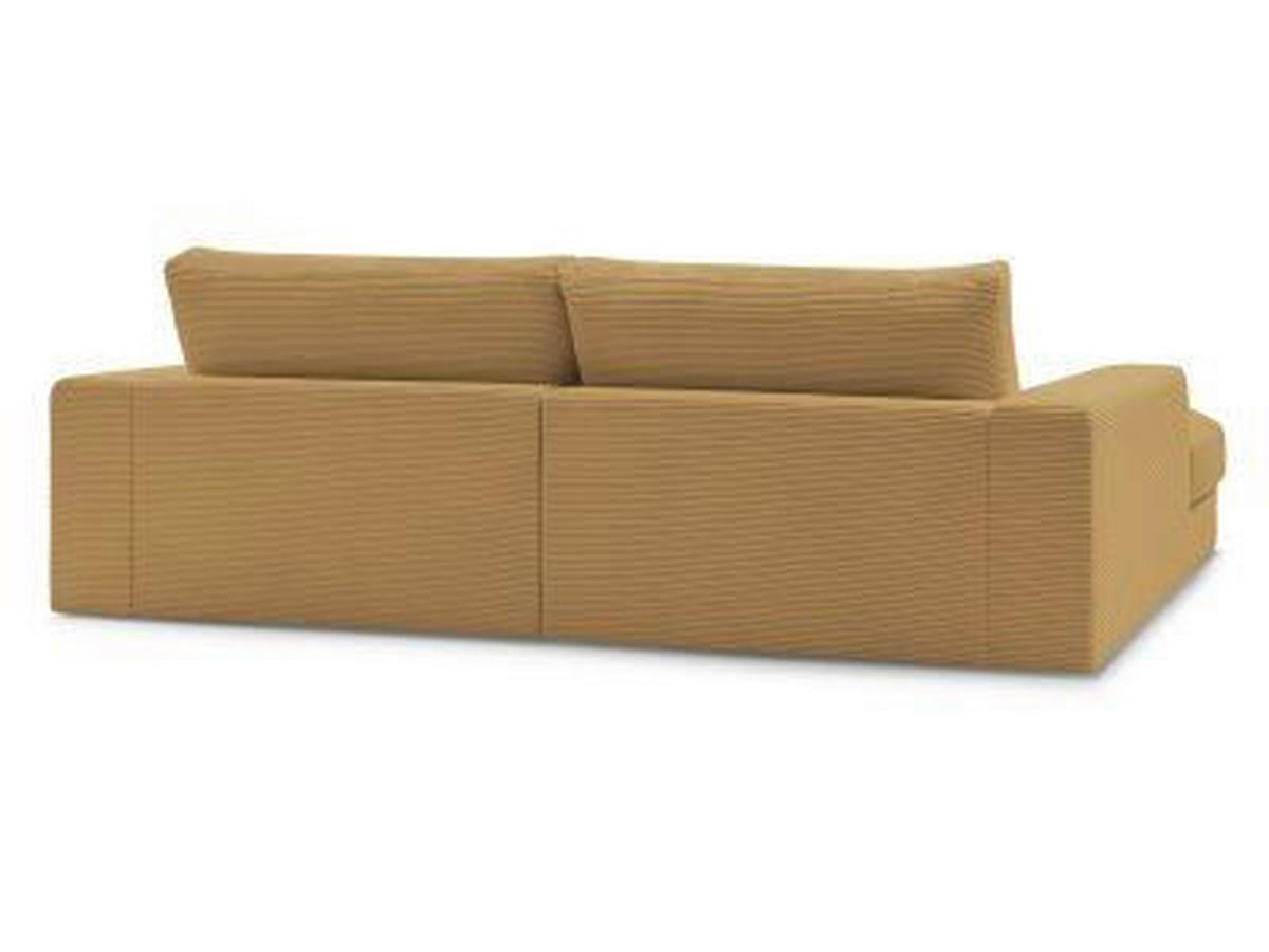 ECKSOFA  LEONARD Gelb Cord  - Gelb/Schwarz, MODERN, Kunststoff/Textil (274/159cm)