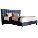 BOXSPRINGBETT 160/200 cm  in Dunkelblau  - Schwarz/Dunkelblau, Design, Holz/Holzwerkstoff (160/200cm) - Esposa