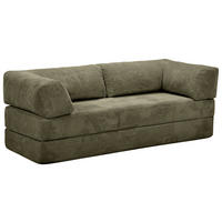 SCHLAFSOFA Cord Olivgrün  - Olivgrün, KONVENTIONELL, Textil/Metall (200/77/80cm) - Carryhome