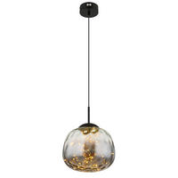 LED-HÄNGELEUCHTE 30/120 cm  - Klar/Schwarz, Design, Glas/Metall (30/120cm) - Globo