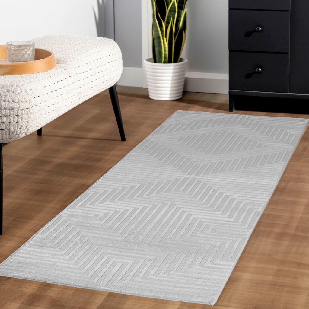 LÄUFER 80/250 cm Sahara  - Silberfarben, Design, Textil (80/250cm) - Novel