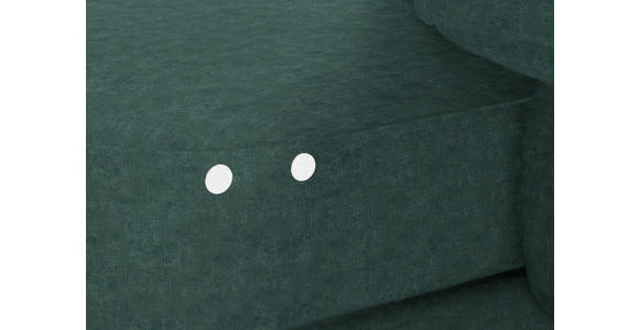 ECKSOFA in Velours Blau, Grün 310/180 cm - Blau/Schwarz, Design, Textil/Metall (310/180cm) - Dieter Knoll
