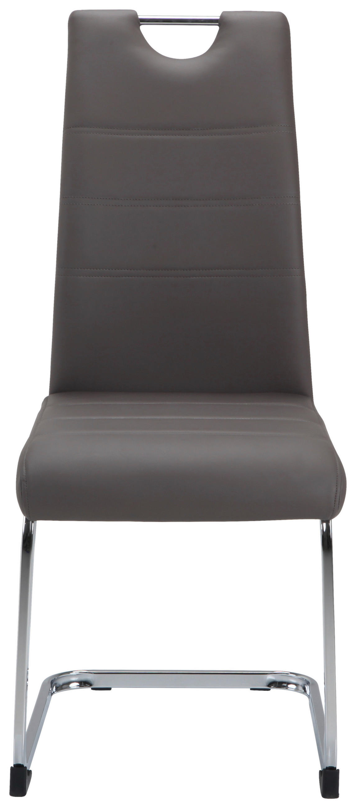 NIHAJNI STOL, kovina, tekstil rjavosiva, barve kroma  - barve kroma/rjavosiva, Design, kovina/tekstil (42/99/56cm) - P & B