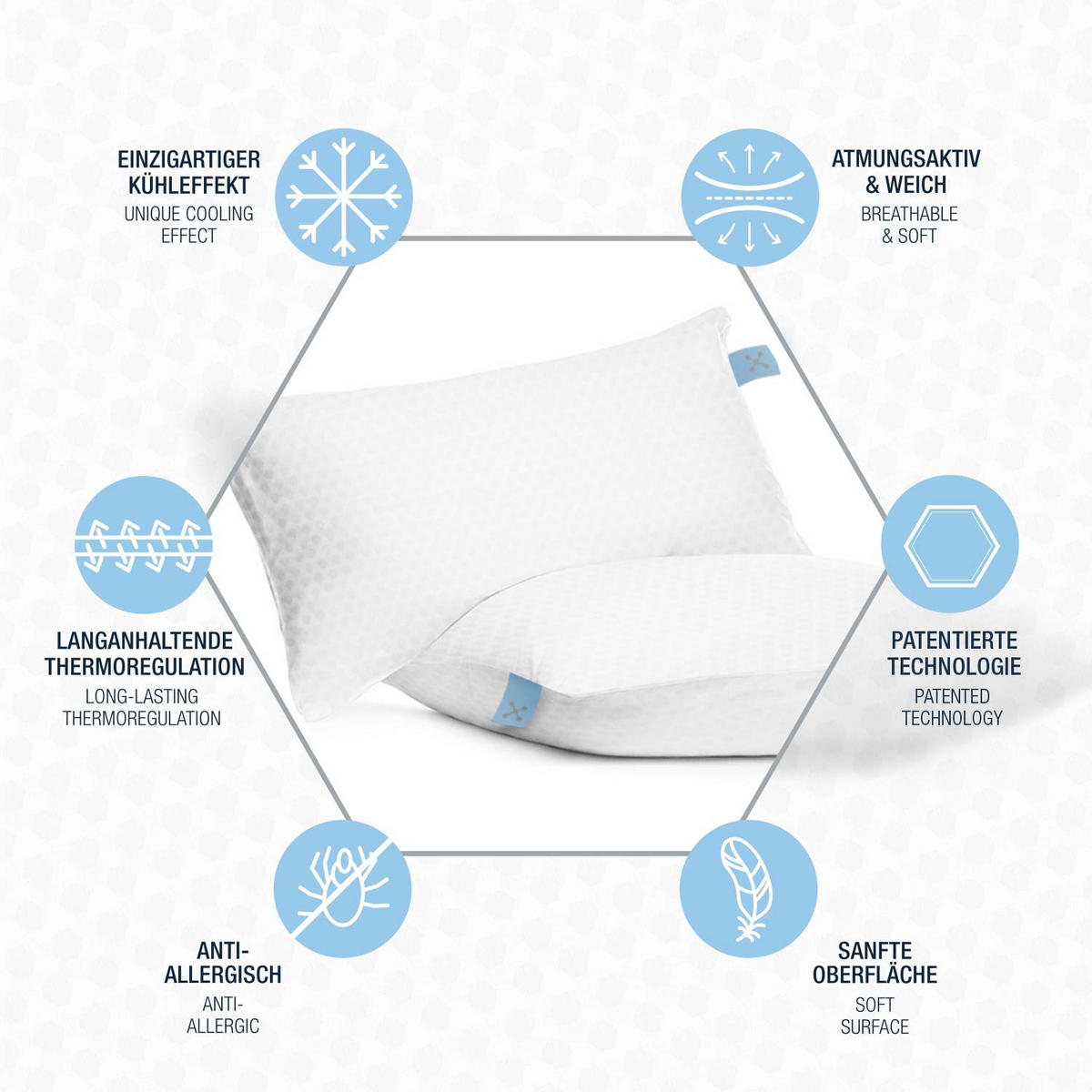 KOPFKISSENBEZUG COOLING 80/80 cm  - Weiß, Basics, Textil (80/80cm) - Smartsleep