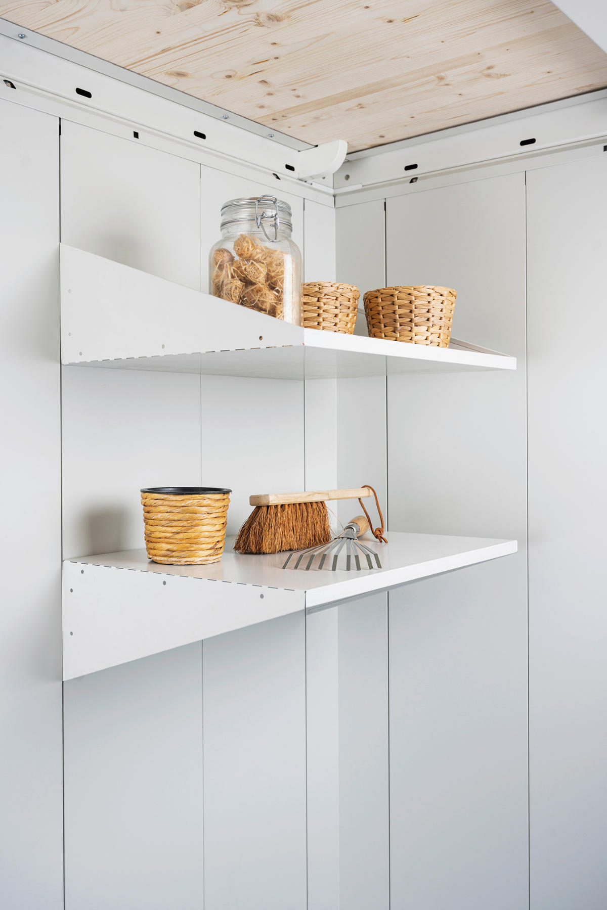 REGALBODEN 56/17,3/26 cm  - Weiß/Grau, Design, Metall (56/17,3/26cm) - Biohort