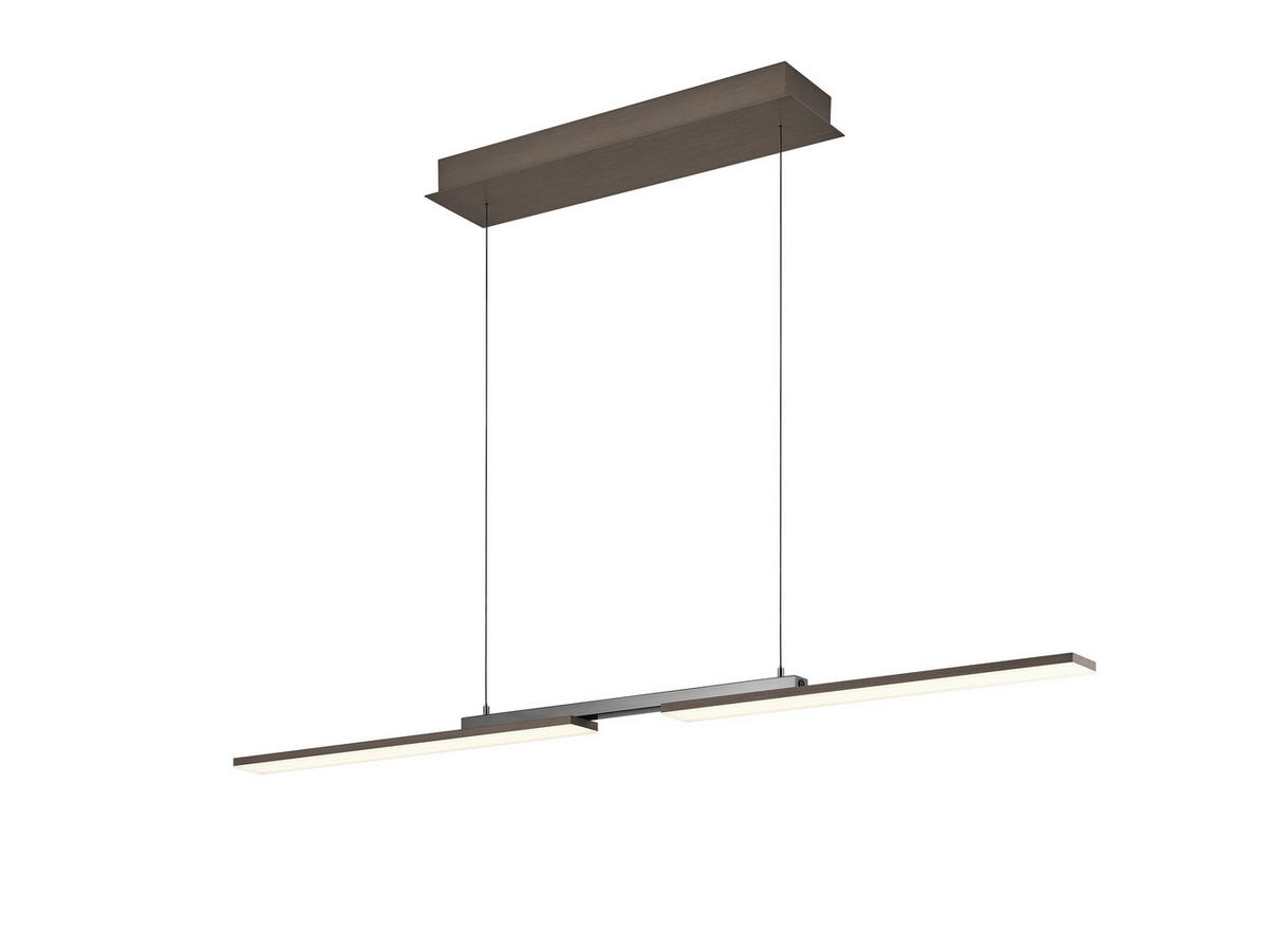 LED-PENDELLEUCHTE 120/13/150 cm  - Bronzefarben, Design, Metall (120/13/150cm) - Hell