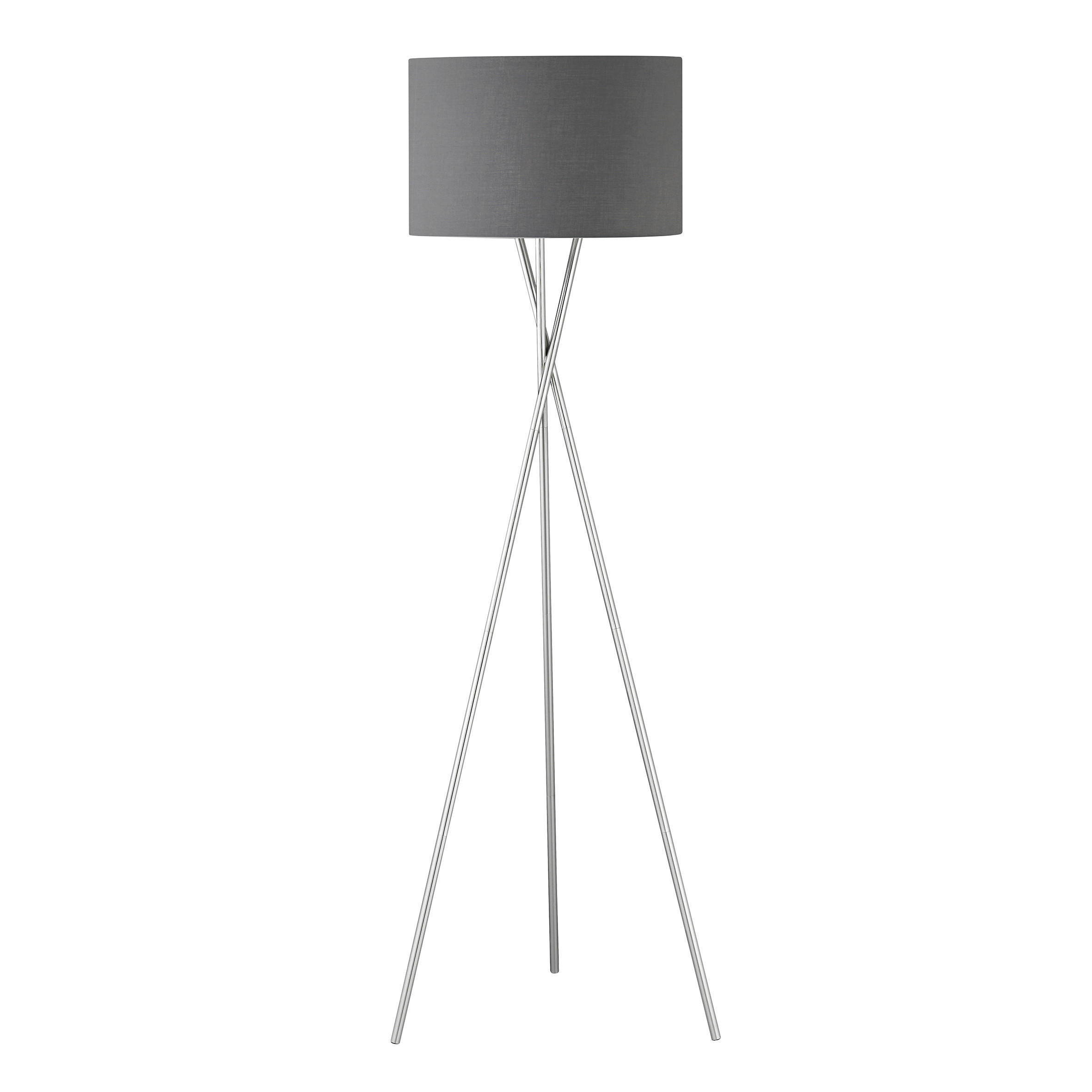 STEHLEUCHTE 68/160 cm    - Dunkelgrau/Nickelfarben, Basics, Kunststoff/Metall (68/160cm) - Schöner Wohnen