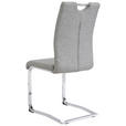 SCHWINGSTUHL  in Eisen Webstoff  - Chromfarben/Grau, Design, Textil/Metall (44/98/58cm) - Carryhome