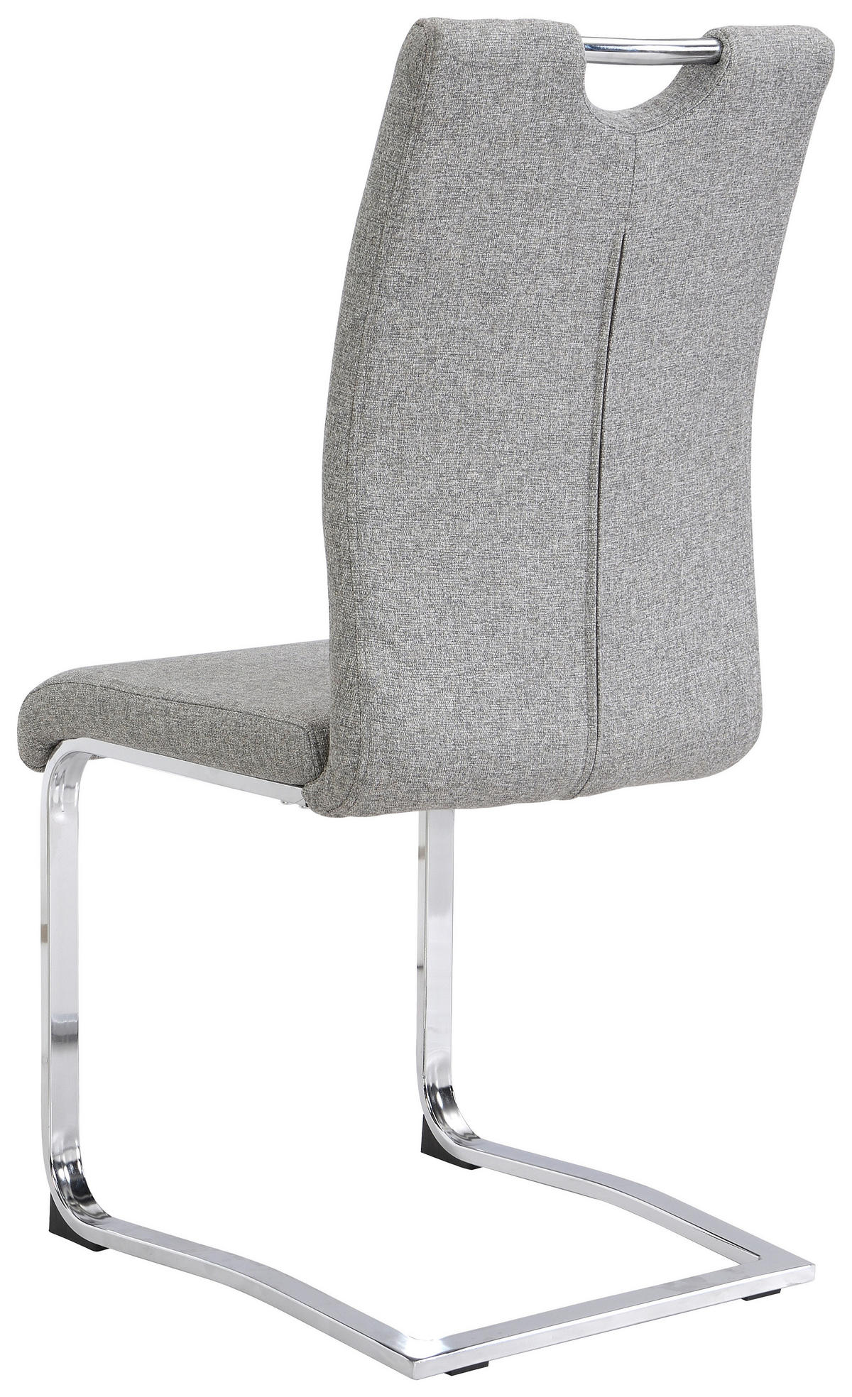 SCHWINGSTUHL  in Eisen Webstoff  - Chromfarben/Grau, Design, Textil/Metall (44/98/58cm) - Carryhome