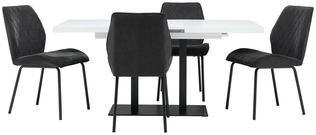 STOL ZA BLAGOVAONICU  crna, bijela  drvni materijal      - bijela/crna, Moderno, drvni materijal/metal (120/80/75cm) - MID.YOU