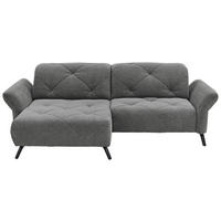 ECKSOFA in Webstoff Anthrazit  - Anthrazit/Schwarz, Design, Textil/Metall (173/244cm) - Moderano