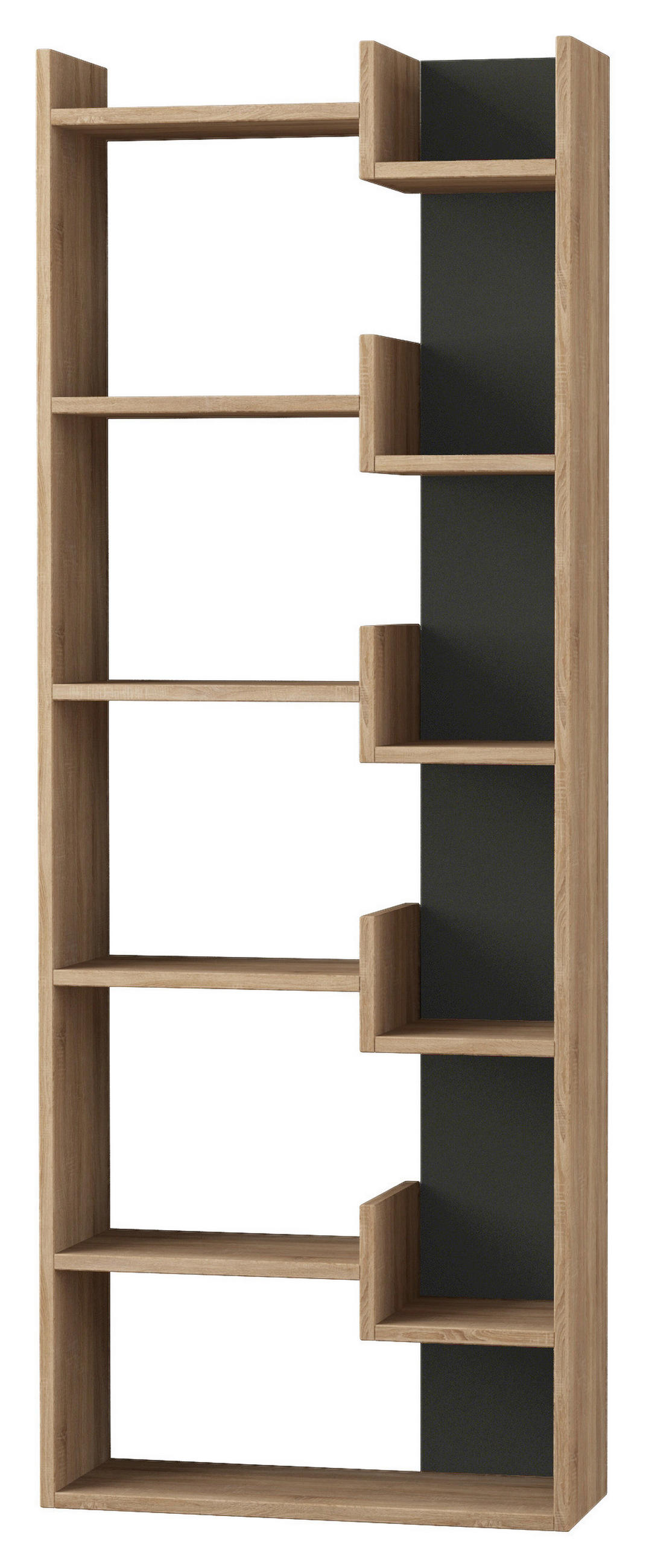 BÜCHERWAND  61/163/22 cm Eiche dunkel  - Eiche dunkel, Design, Holzwerkstoff (61/163/22cm) - Livetastic