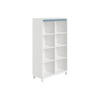 BABYREGAL Olli Standregal offen Weiß, Blau  - Blau/Weiß, Basics, Holzwerkstoff (94,8/159,9/40,1cm) - Paidi
