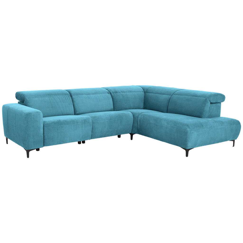 Thumbnail - Pure Home Lifestyle Ecksofa, Petrol, Textil, Uni, Ottomane rechts, L-Form, 290x223 cm, Blauer Engel, Goldenes M, Dgm, Ty...