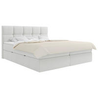 BOXBETT 180/220 cm  in Weiss  - Weiss/Schwarz, Modern, Holz/Holzwerkstoff (180/220cm) - MID.YOU