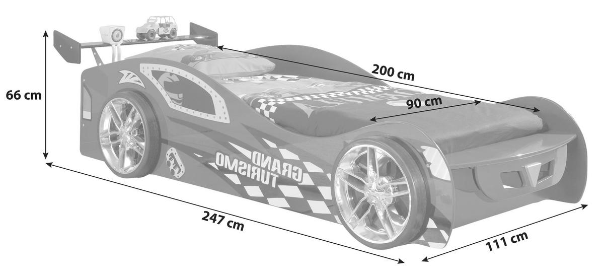 Kinder-Autobett 90x200 cm in Blau online kaufen