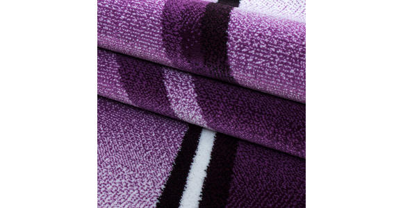 FLACHWEBETEPPICH 240/340 cm Parma Schwarz, Weiß, Violett  - Violett/Schwarz, Design, Textil (240/340cm) - Novel