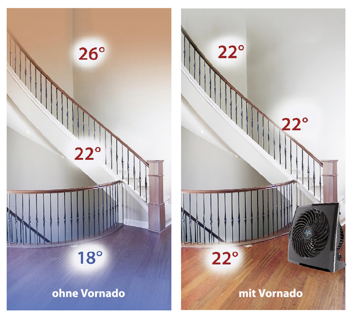 BODENVENTILATOR - Schwarz, Design, Kunststoff (18/25,5/26cm)