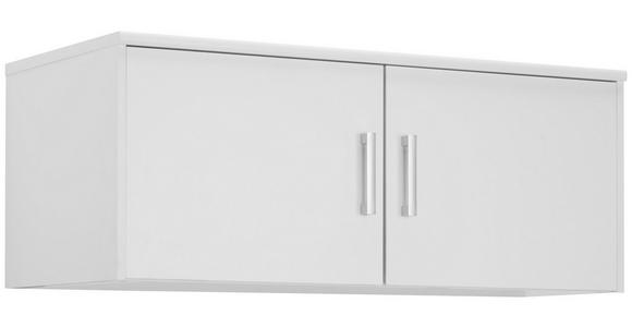 AUFSATZSCHRANK - Silberfarben/Weiß, KONVENTIONELL, Holzwerkstoff/Metall (106/43/54cm) - Xora