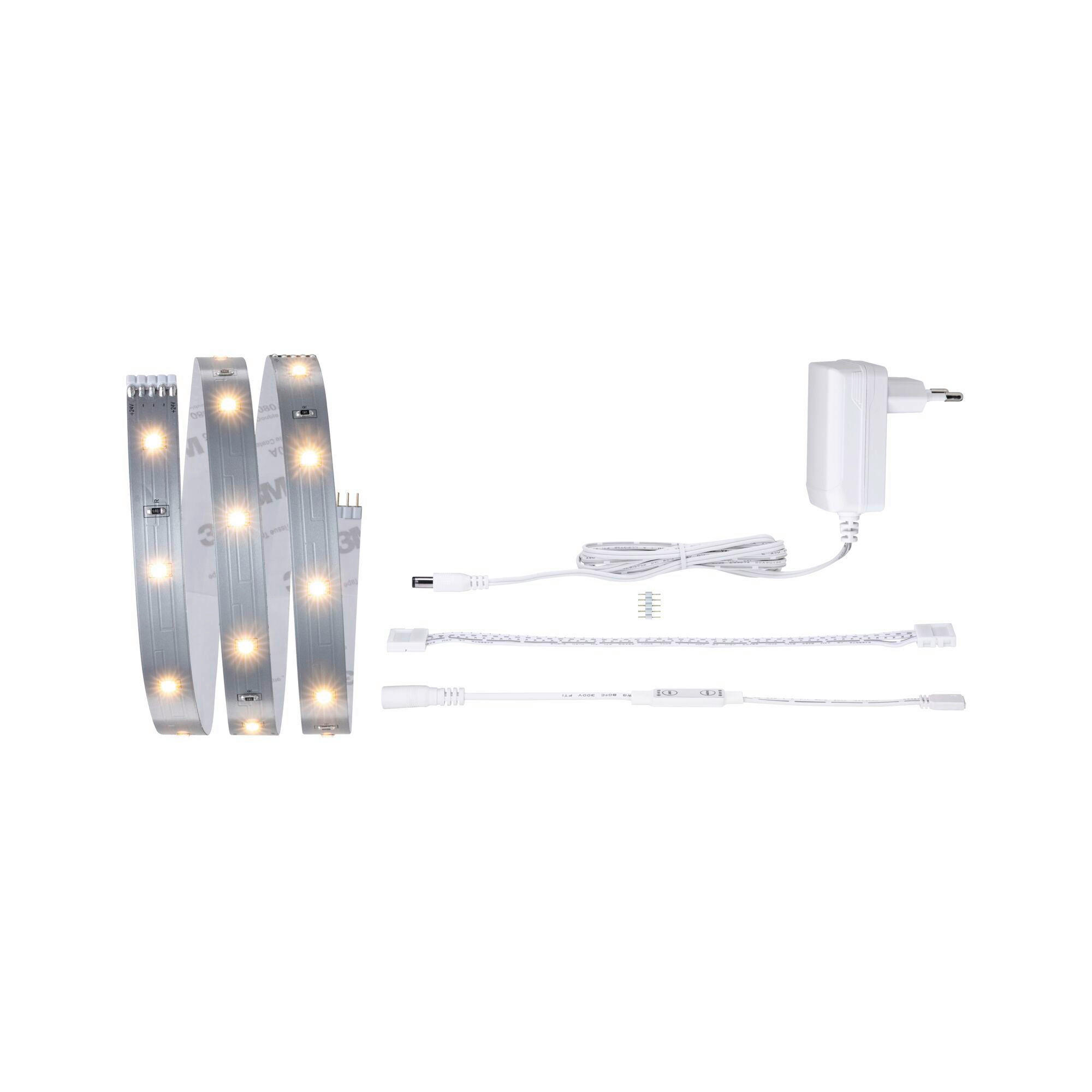LED-STRIP 100 cm  - Silberfarben, Basics, Kunststoff (100cm) - Paulmann