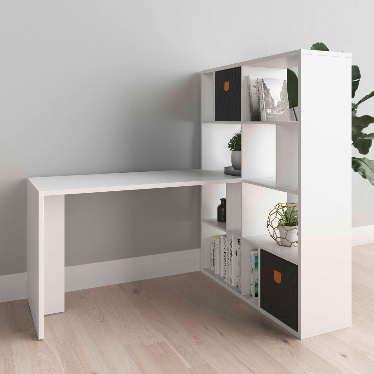 PISALNA MIZA leseni material bela  - bela, Basics, leseni material (120/58/75cm) - MID.YOU