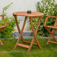 GARTENKLAPPTISCH Holz rund  - Naturfarben, KONVENTIONELL, Holz (65/75/65cm) - Gardenson