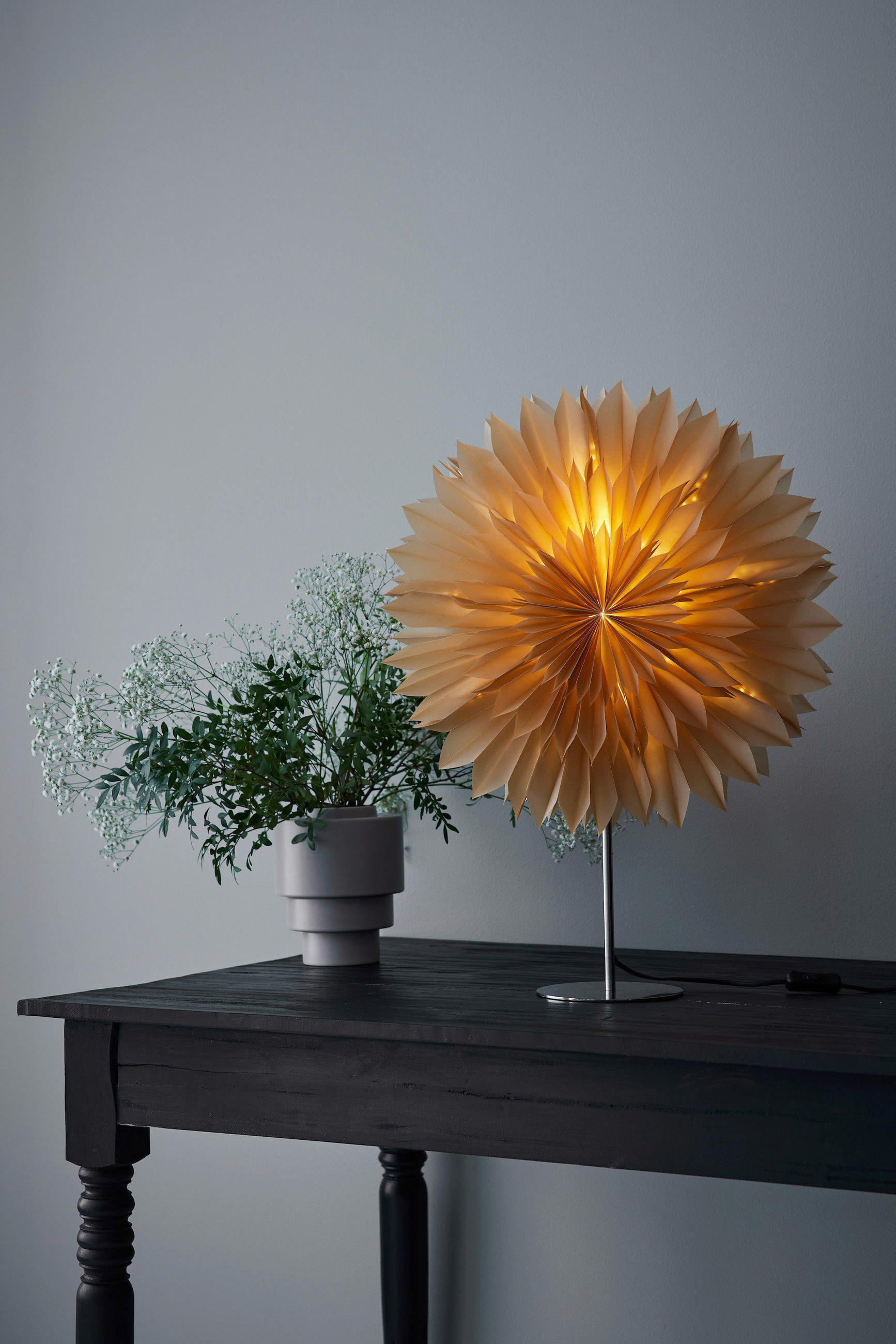 LED-DEKOLEUCHTE SOLINA 35/63/14 cm - Bernsteinfarben, Basics, Papier (35/63/14cm) - Markslöjd