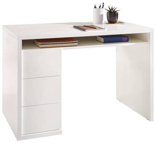 PÍSACÍ STÔL, biela, 110/60/75 cm - biela, Konventionell, kompozitné drevo (110/60/75cm) - Xora
