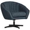 SESSEL in Bouclé Blau  - Blau/Schwarz, Design, Textil/Metall (80/78/80cm) - Stylife